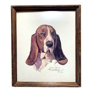 Number And Signed Vintage Framed And Matted Print By Sarland